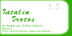 katalin drotos business card