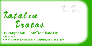katalin drotos business card